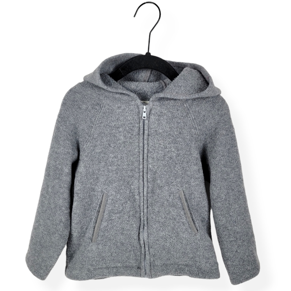 Gap Baby Girl Stretch Hooded Fleece Grey Jacket size 2XL